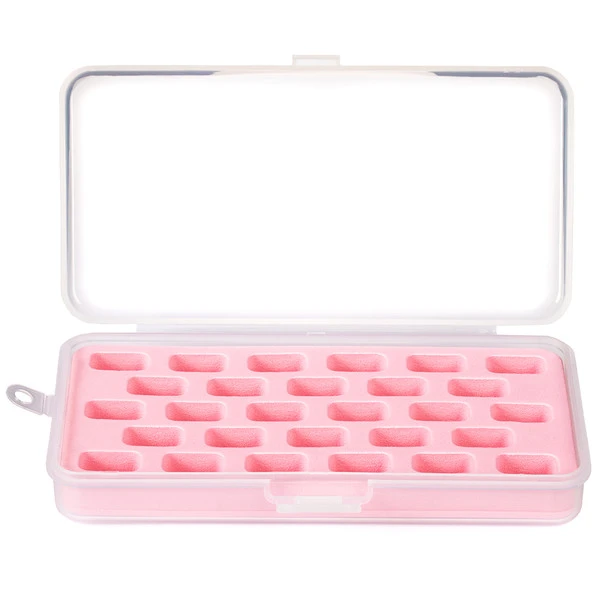 Bobbin Box - Pink Foam Lined 4 Bobbin Box - Pink Foam Lined - Image 2