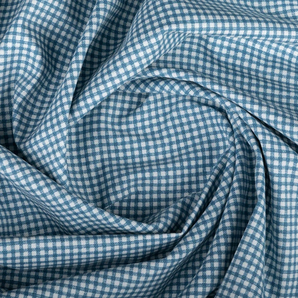 Magnolia Home Madrid Check Ocean 55" Fabric 7 Magnolia Home Madrid Check Ocean 55" Fabric - Image 5