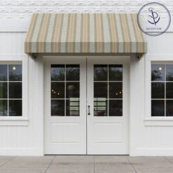 Sunbrella® Awning Stripe 4777-0000 Grey/Beige Chip Fancy 46" Fabric -Fabric Store Sunbrella 4777 0000 Grey Beige Chip Fancy Stripe 46 Signature Series Awning Stripe 72