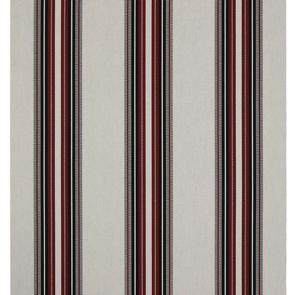 Sunbrella® Awning Stripe 4798-0000 Burgundy Black White 46" Fabric 5 Sunbrella® Awning Stripe 4798-0000 Burgundy Black White 46" Fabric - Image 3