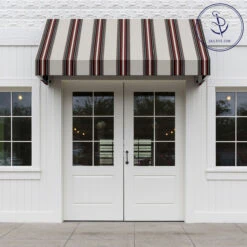 Sunbrella® Awning Stripe 4798-0000 Burgundy Black White 46" Fabric 12 Sunbrella® Awning Stripe 4798-0000 Burgundy Black White 46" Fabric -Fabric Store Sunbrella 4798 0000 Burgundy Black White Stripe 46 Awning Stripe 707