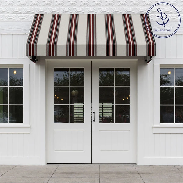 Sunbrella® Awning Stripe 4798-0000 Burgundy Black White 46" Fabric 7 Sunbrella® Awning Stripe 4798-0000 Burgundy Black White 46" Fabric - Image 5