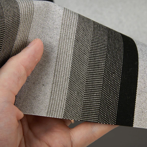 Sunbrella® Awning Stripe 4799-0000 Grey/Black/White 46" Fabric 6 Sunbrella® Awning Stripe 4799-0000 Grey/Black/White 46" Fabric - Image 4