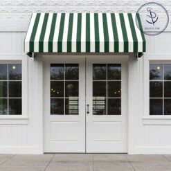 Sunbrella® Awning Stripe 4806-0000 Beaufort Forest Green/Natural 6 Bar 46" Fabric -Fabric Store Sunbrella 4806 0000 Forest Green Natural 6 Bar 46 707