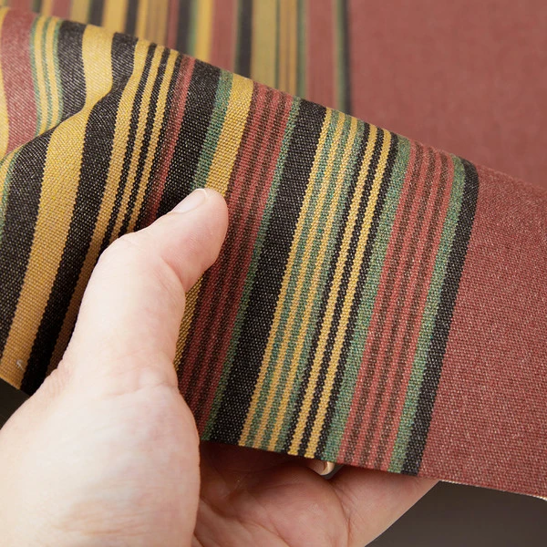 Sunbrella® Awning Stripe 4969-0000 Henna Fern Vintage 46" Fabric 6 Sunbrella® Awning Stripe 4969-0000 Henna Fern Vintage 46" Fabric - Image 4