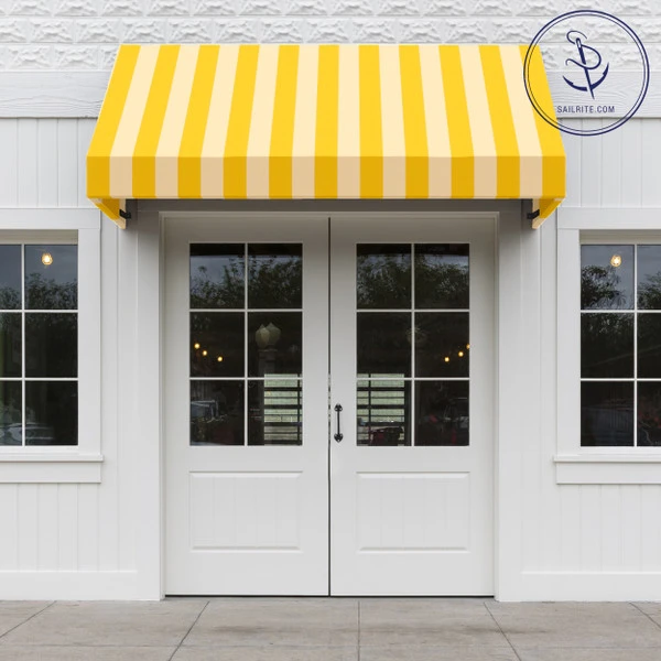 Sunbrella® Awning Stripe 5702-0000 Beaufort Yellow/White 6 Bar 46" Fabric 7 Sunbrella® Awning Stripe 5702-0000 Beaufort Yellow/White 6 Bar 46" Fabric - Image 5