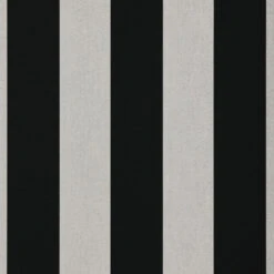Sunbrella® Awning Stripe 5704-0000 Beaufort Black/White 6 Bar 46" Fabric