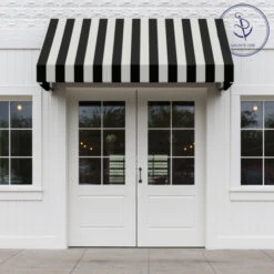 Sunbrella® Awning Stripe 5704-0000 Beaufort Black/White 6 Bar 46" Fabric 12 Sunbrella® Awning Stripe 5704-0000 Beaufort Black/White 6 Bar 46" Fabric -Fabric Store Sunbrella 5704 0000 Black White 6 Bar Stripe 46 72